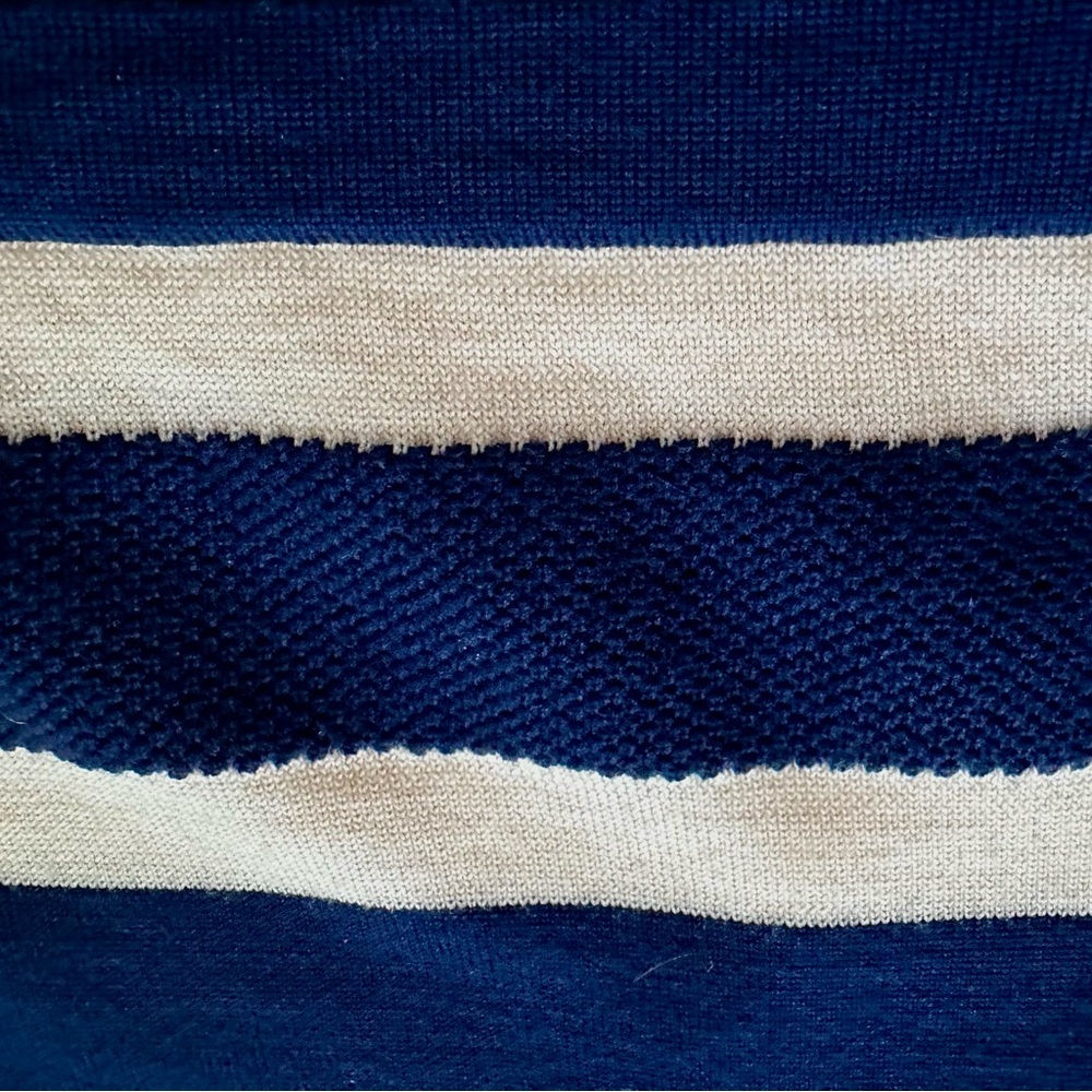 Lilly Pulitzer Navy Ivory Merino Wool Sweater Dress Ladies size XS S - Picture 4 of 5